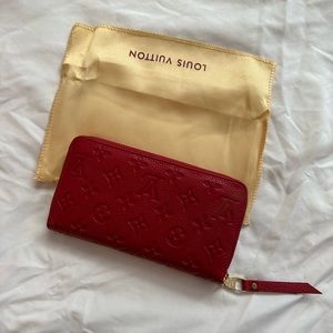 brand NEW Louis Vuitton monogram red long wallet